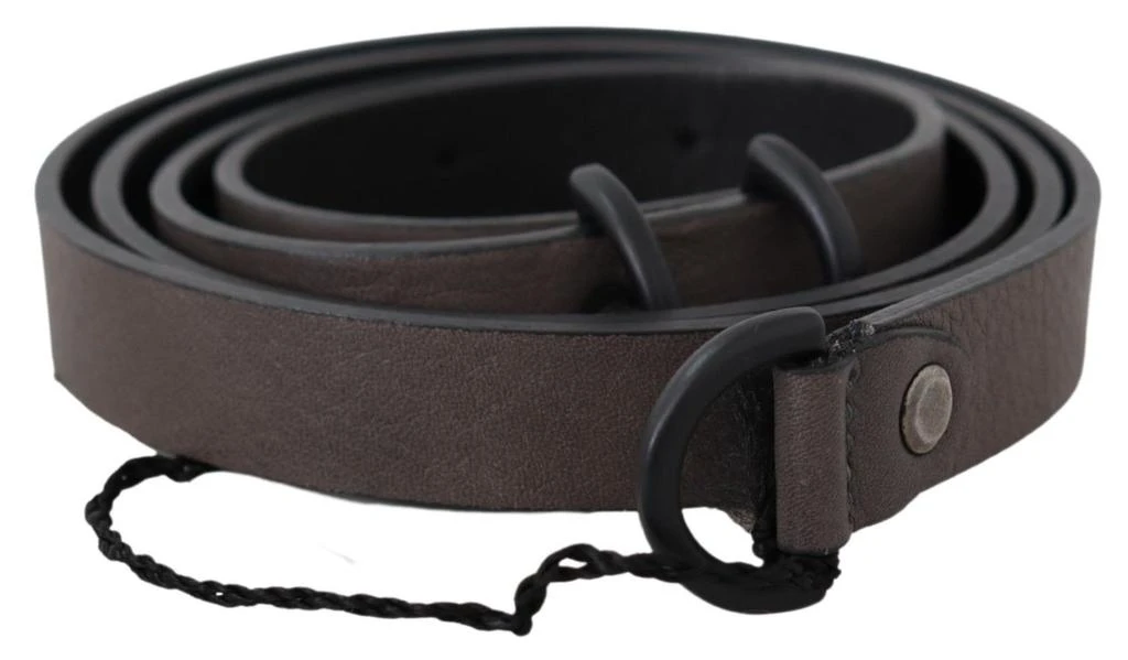 Costume National Leather Skinny Round Buckle Women
s Belt