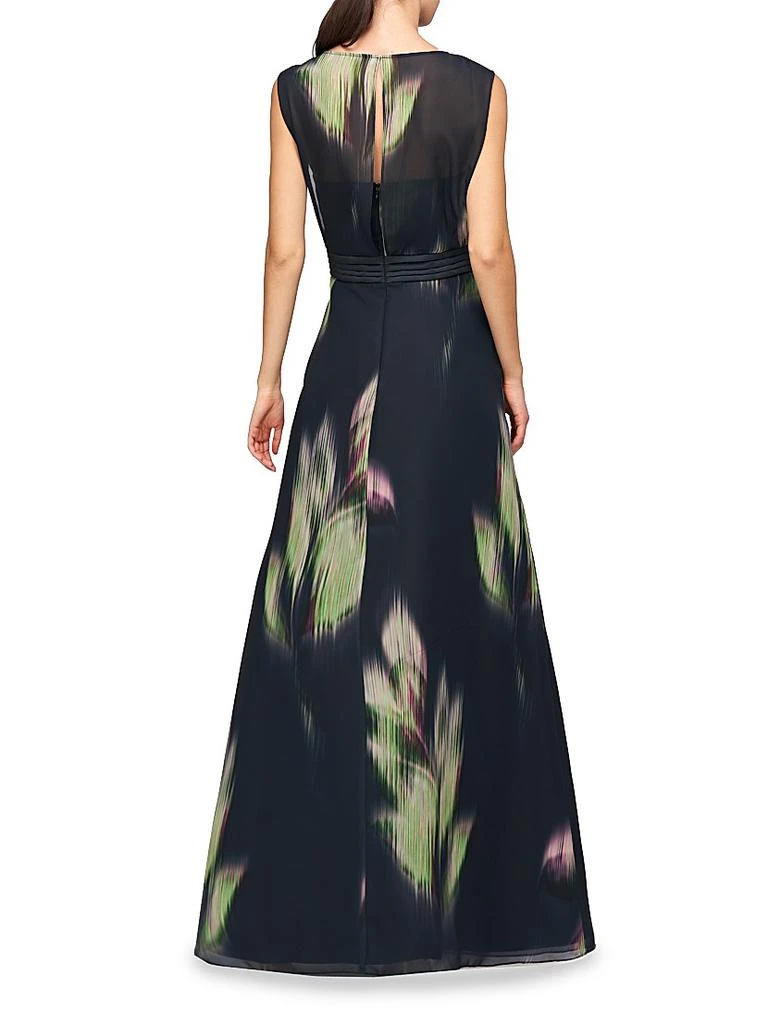 Kay Unger Tess Chiffon Leaf Gown 4