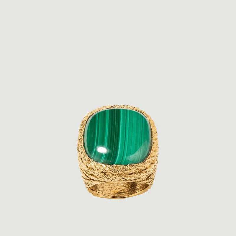 Aurélie Bidermann Miki Malachite gold plated ring Malachite AURÉLIE BIDERMANN 1