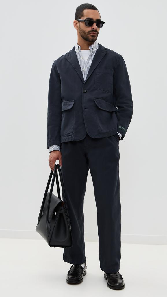 Knickerbocker Lane Cotton Twill Suit Jacket Navy