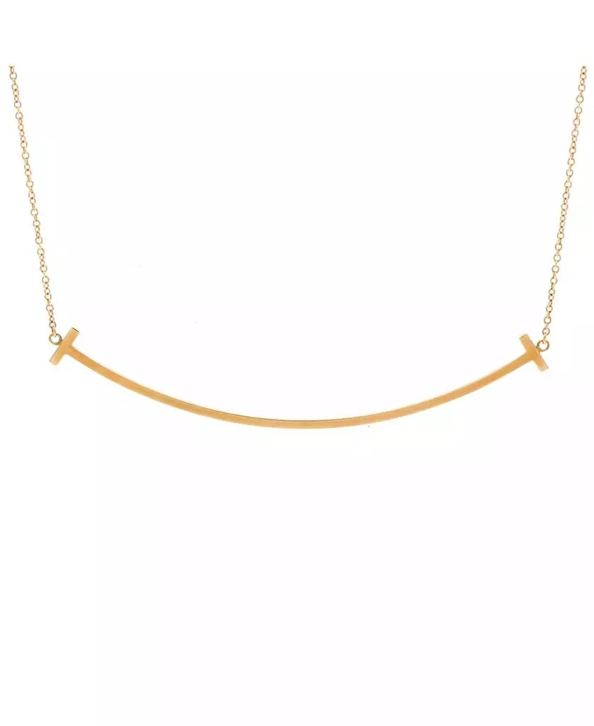 Pre-Owned Tiffany 
Co T Smile Pendant Necklace