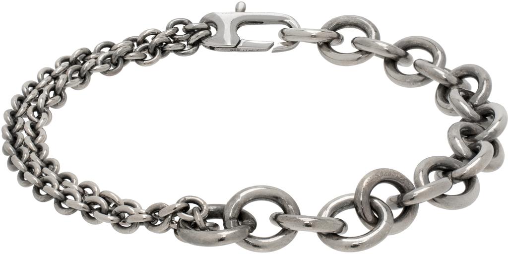 Title of Work Silver Mixed Cable Chain Bracelet