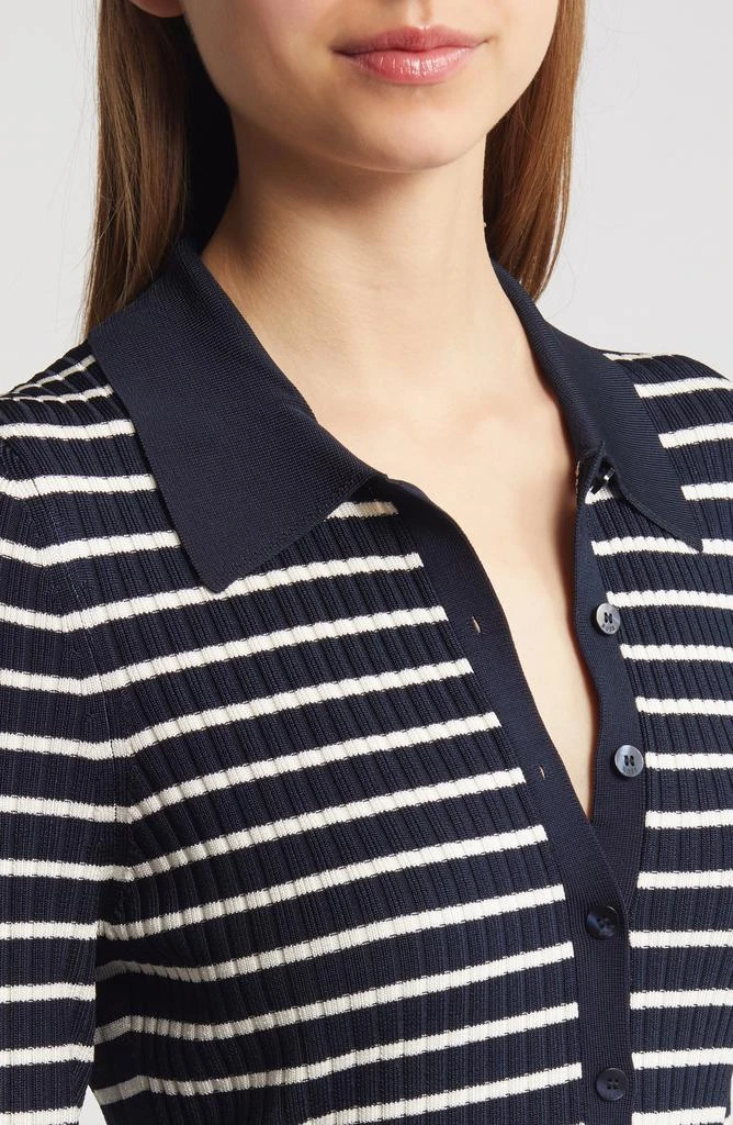 Hugo Boss Filblue Stripe Long Sleeve Dress 4