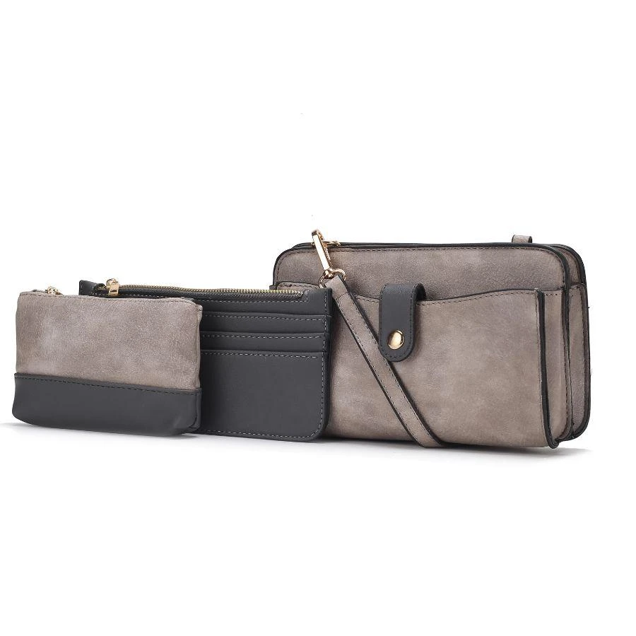 MKF Muriel Vegan Leather Women’s Crossbody Bag with Card holder and Small Pouch 3 pieces 11