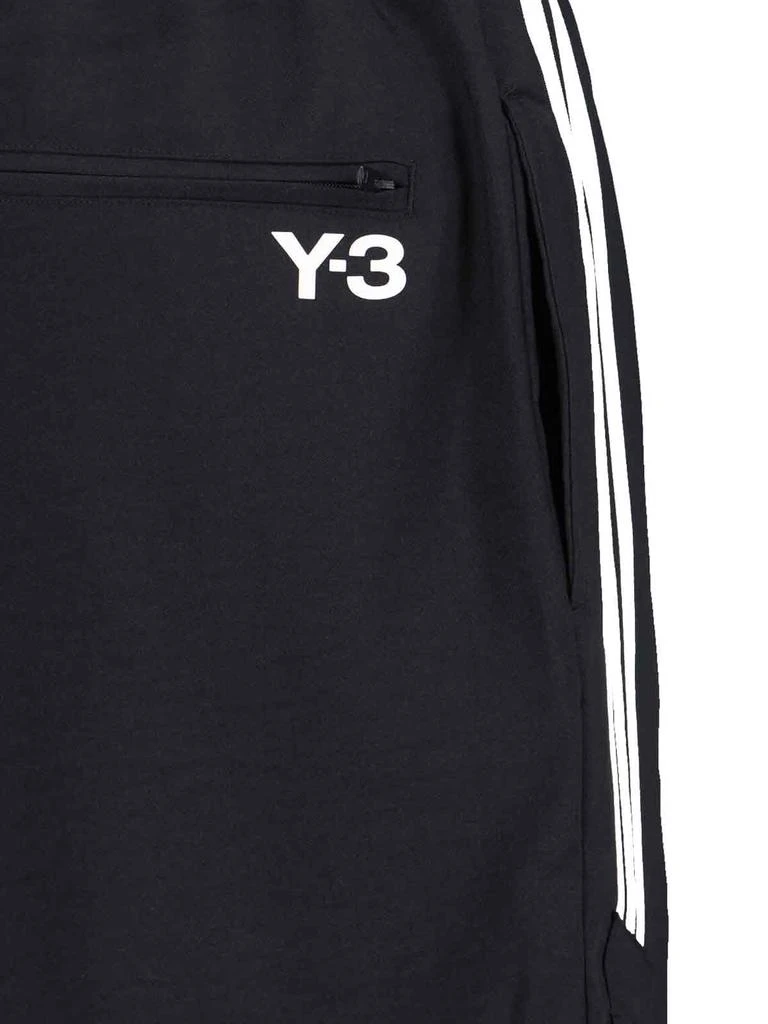 Y-3 Track Pants In Recycled Black Fabric, Elasticated Mid-Rise 4