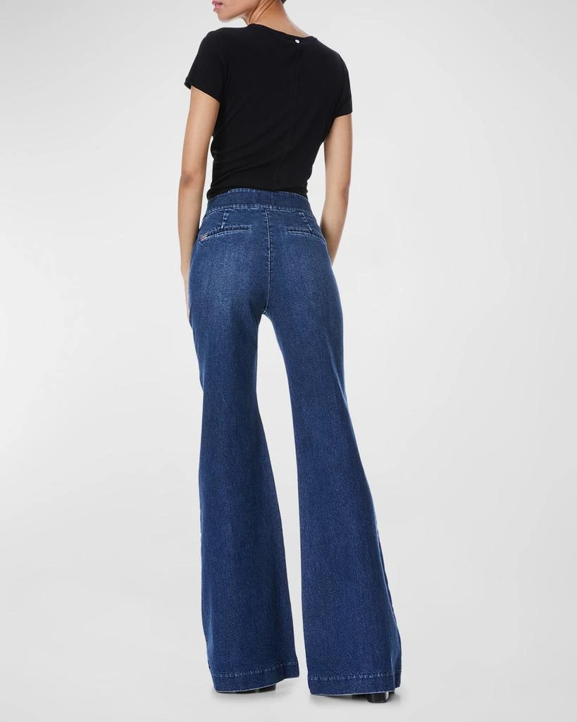 Alice + Olivia Dylan High Waisted Wide-Leg Jeans 4