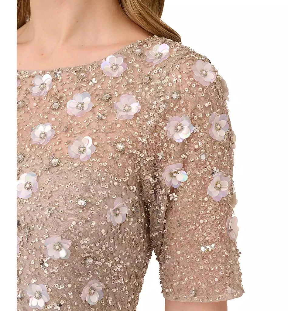 Adrianna Papell Embellished Floral Sheath Dress 3