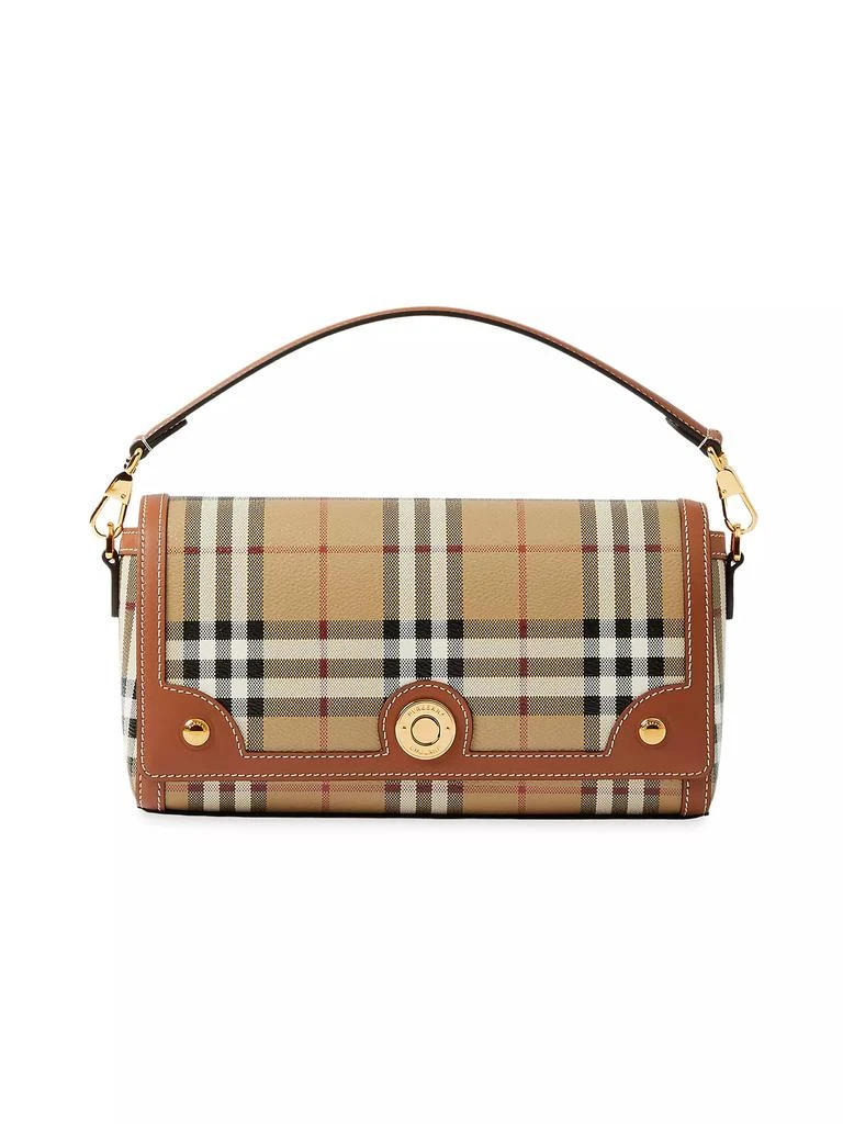 Burberry Check & Leather Top Handle Note Bag 1
