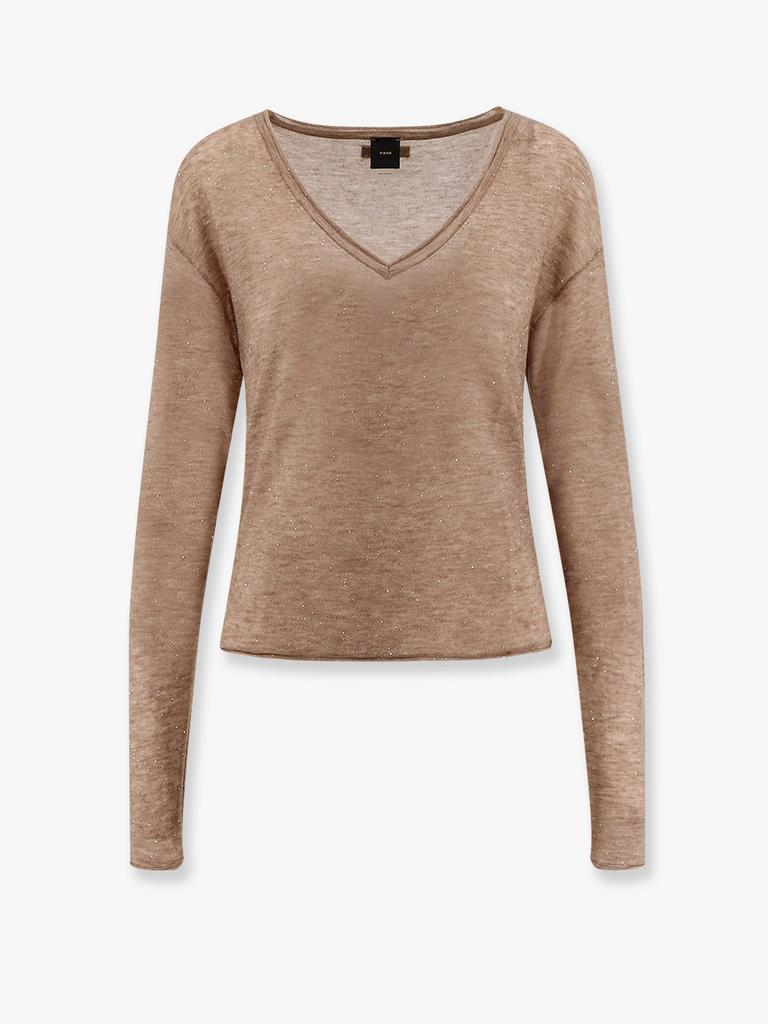 PINKO Salomone wool sweater with micro sequins