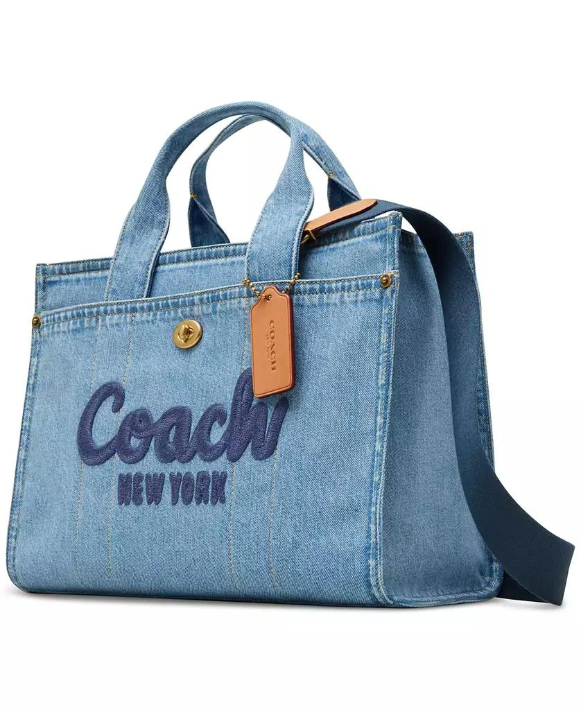 Coach Denim Cargo Tote 4