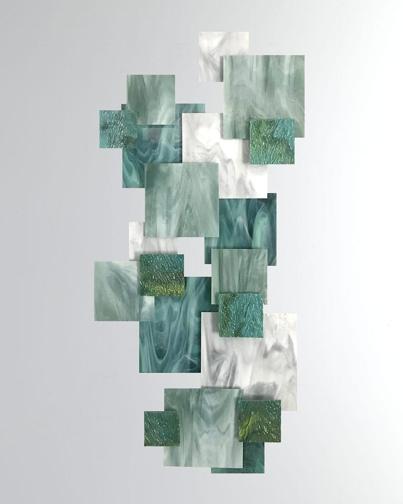 Karo Studios Coral Vertical Glass Wall Sculpture