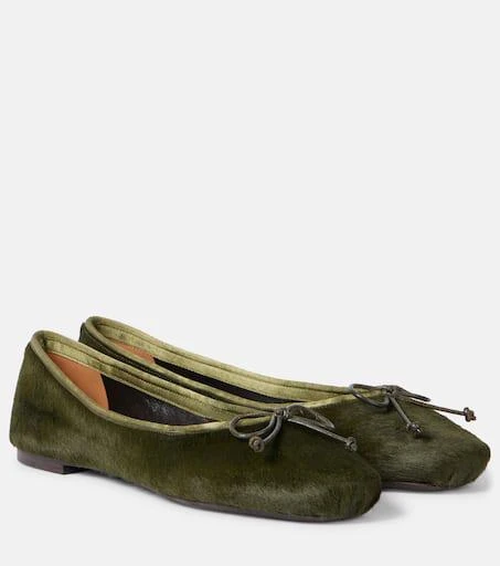 Khaite Charlotte calf hair ballet flats 1