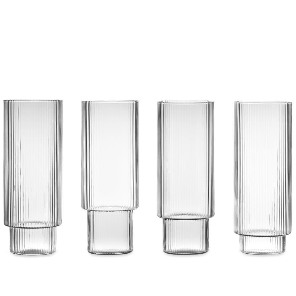Ferm Living ferm LIVING Ripple Long Drink Glass - Set of 4
