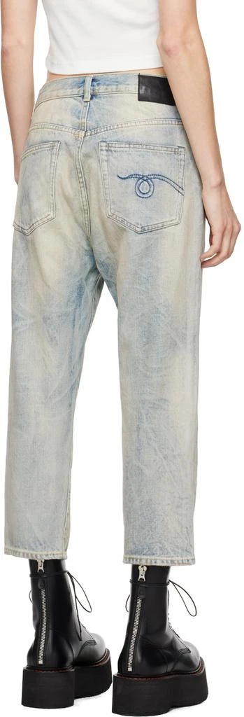 R13 Blue Tailored Drop Jeans 3