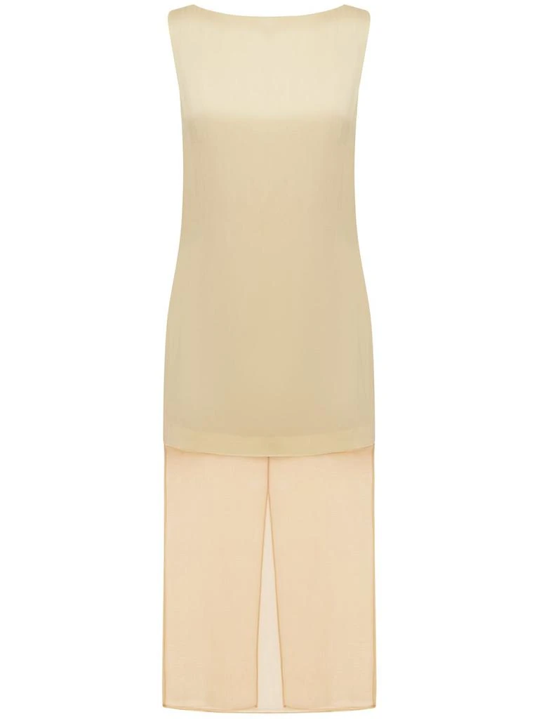 Esse Studios Rio Cowl Satin & Organza Plunge Dress 5