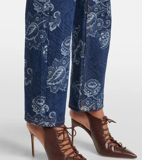 ETRO Floral jacquard slim jeans 5