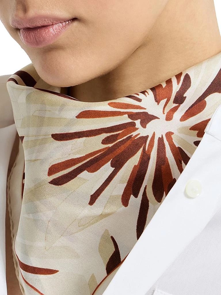 Brunello Cucinelli Silk Bloom Print Pongee Foulard 2