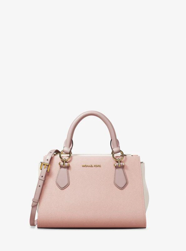Michael Kors Marilyn Small Color-Block Saffiano Leather Messenger Bag