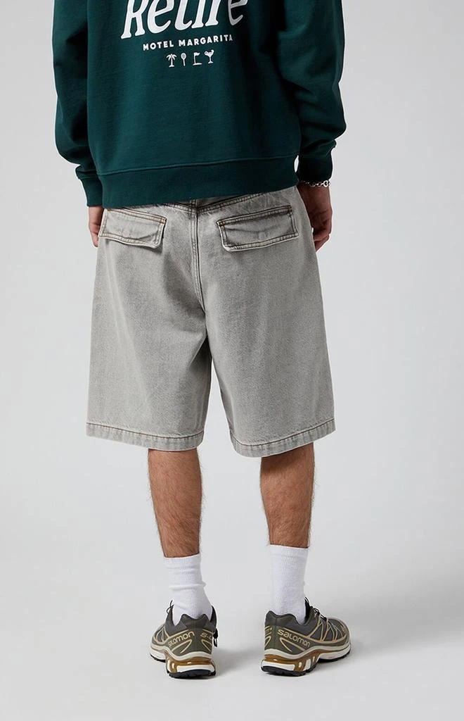 PacSun Gray Baggy Denim Shorts 5