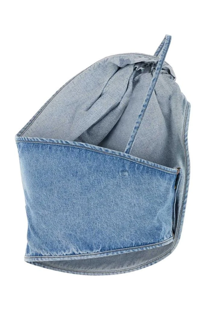 Magda Butrym Magda Butrym One-Shoulder Draped Denim Top 2