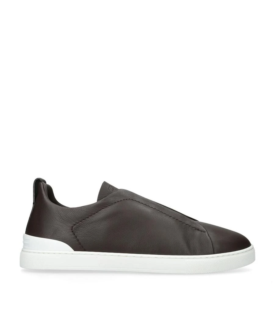 Zegna Shearling Triple Stitch SECONDSKIN Sneakers 1