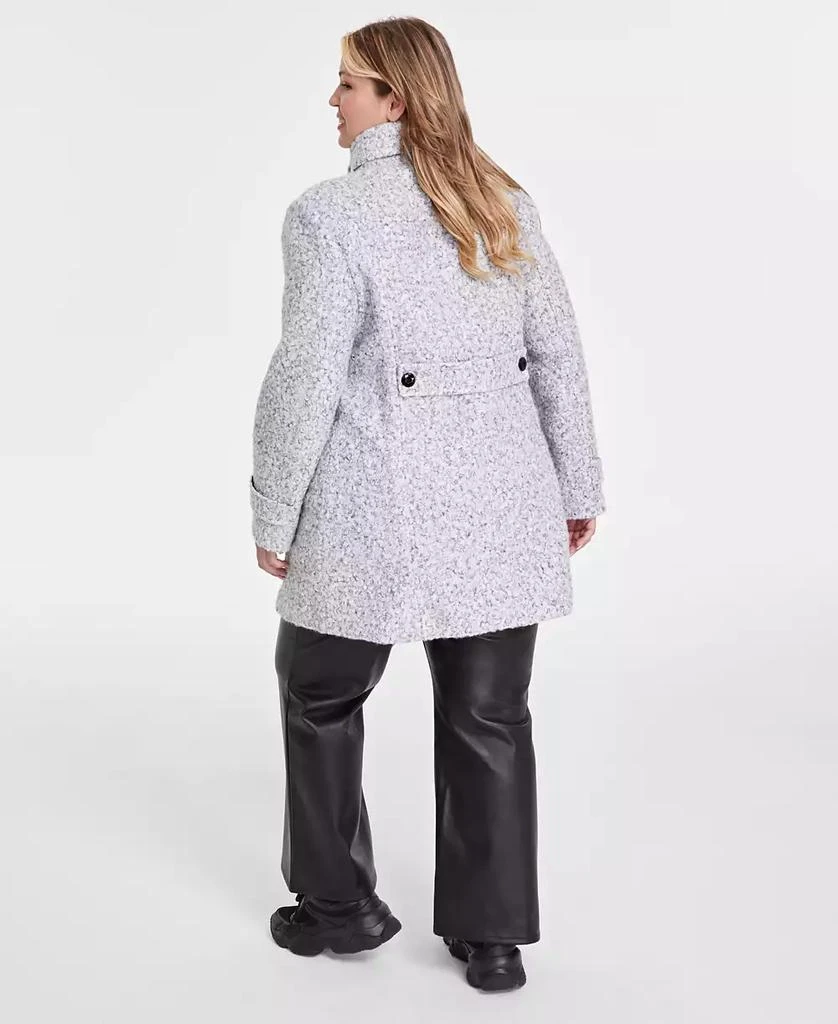 Maralyn & Me Trendy Plus Size Single-Breasted Bouclé Walker Coat 2