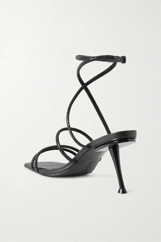 Cult Gaia Isa crystal-embellished faux leather sandals 3