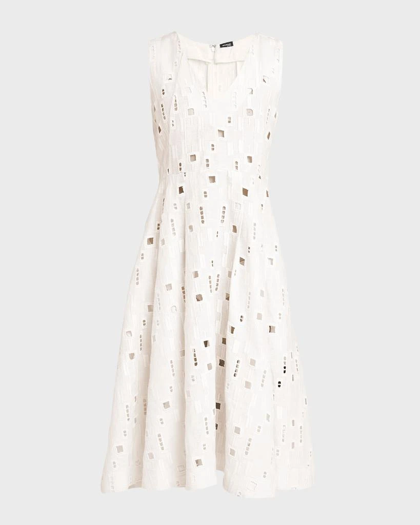 Kiton V-Neck Sengale Lace Sleeveless Dress 2