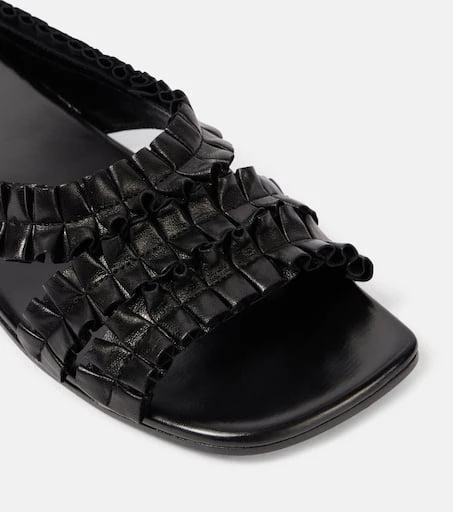 Dries Van Noten Ruffled leather sandals 5