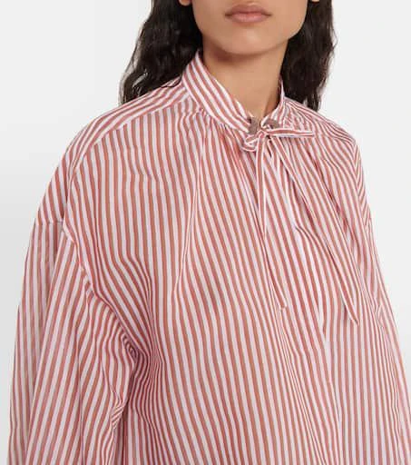 Brunello Cucinelli Striped cotton-blend shirt 4