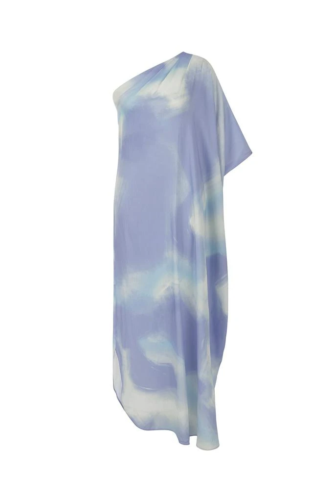 Nocturne One-Shoulder Cape Midi-Dress 4