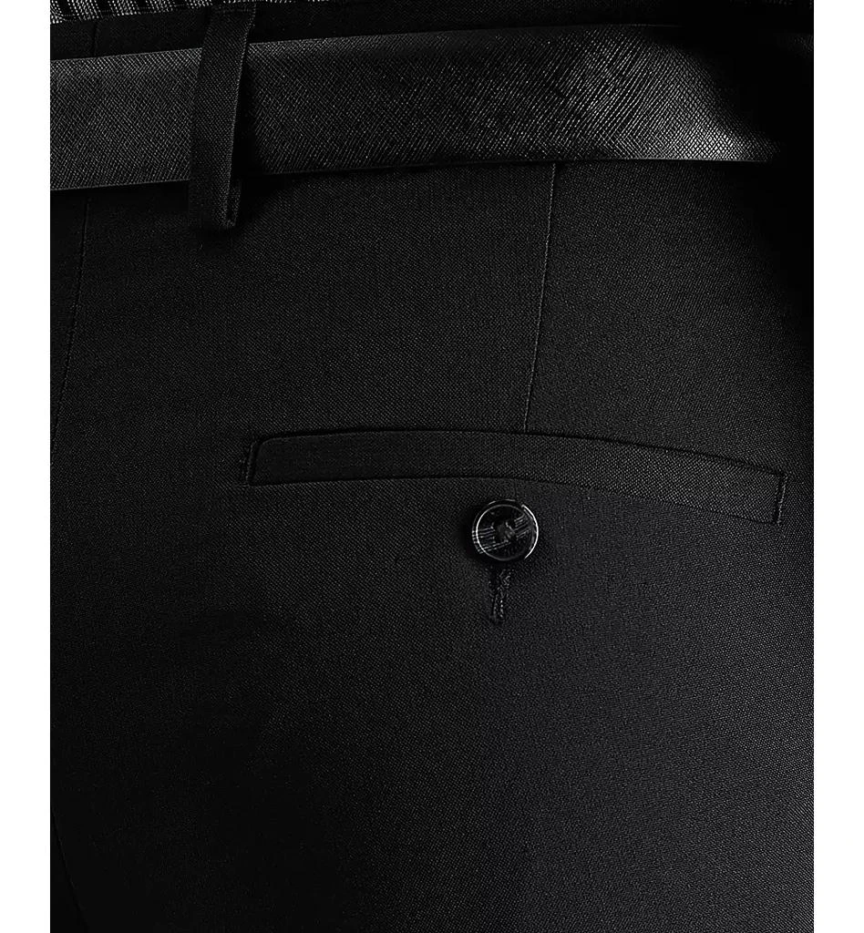 Kenneth Cole Mens Slim Fit Dress Pants 31 / 30 Black Solid Stretch