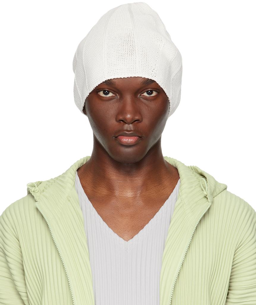 BEANIE SCARF HOMME PLISSÉ ISSEY MIYAKE HOMME PLISSÉ ISSEY MIYAKE: Khaki Beanie Scarf | SSENSE