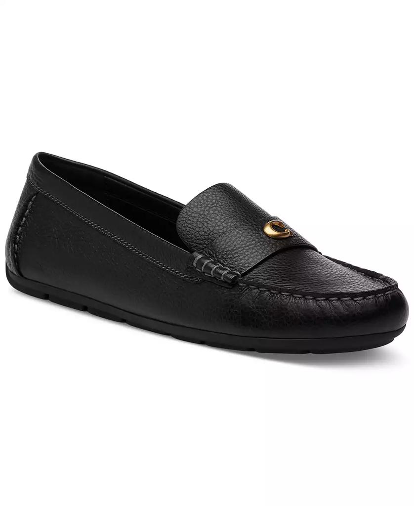COACH Annabel Leather Flat ブラック C Coach Sculpted C Leather Classic Loafer Flats - Shoes - Free