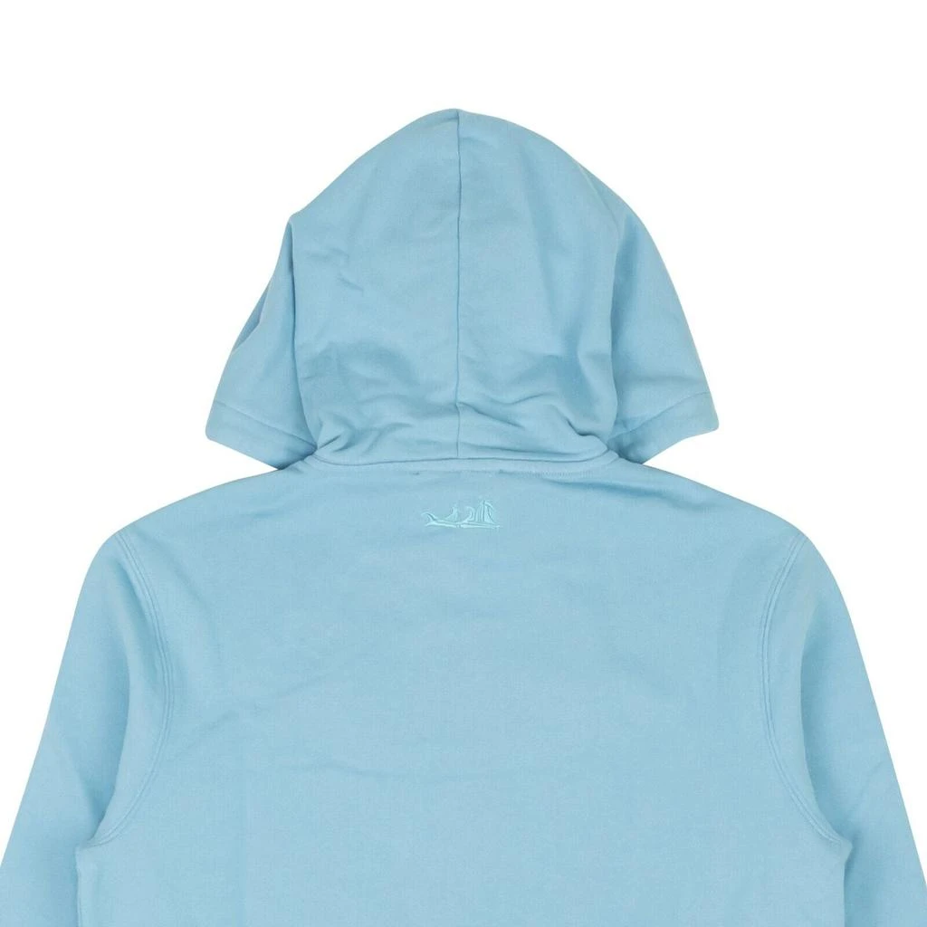 Lanvin Teal Blue Cotton Sponge Wave Hoodie 4