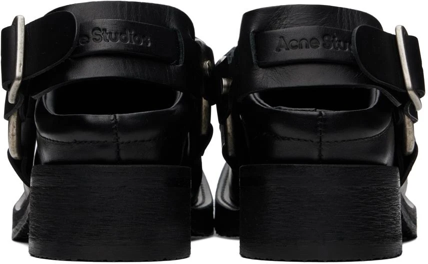 Acne Studios Black Leather Buckle Loafers 2