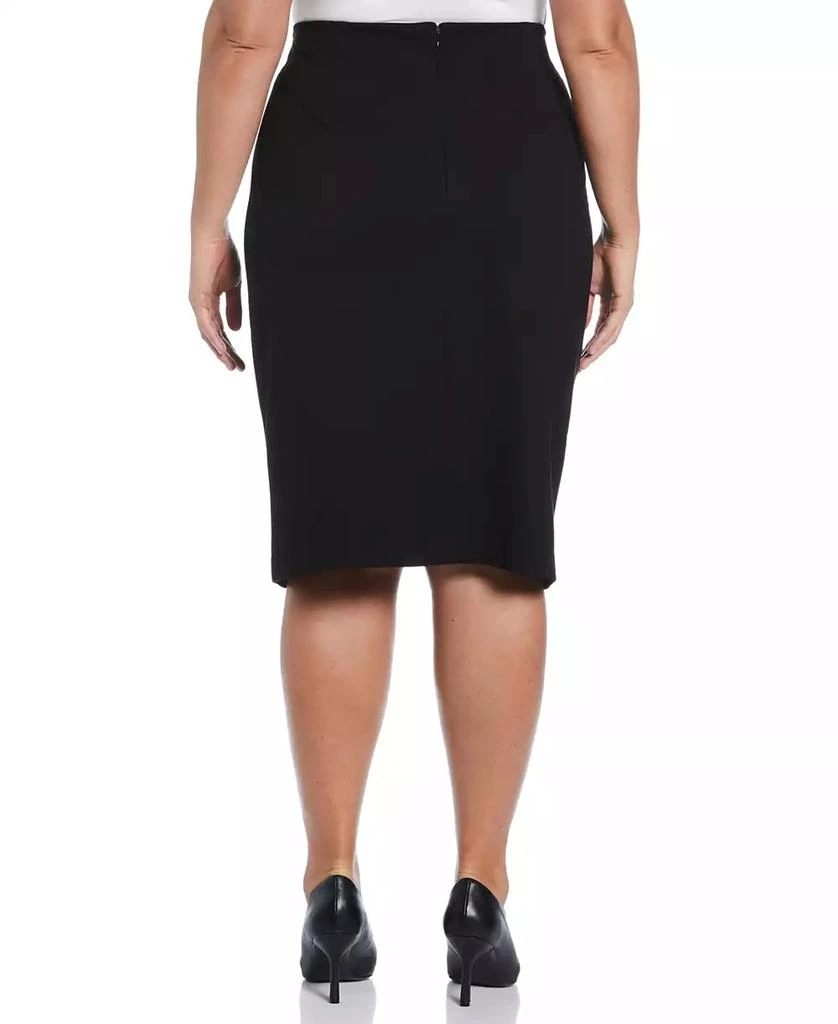 Rafaella Plus Size Ponte Asymmetrical Wrap Skirt 2