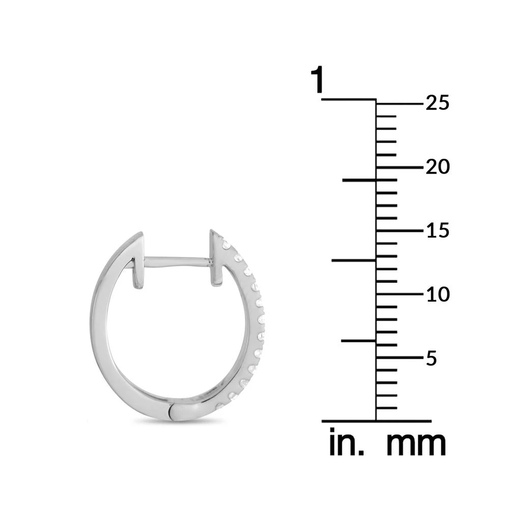 Non Branded 14K White Gold 0.50ct Diamond Hoop Earrings 3