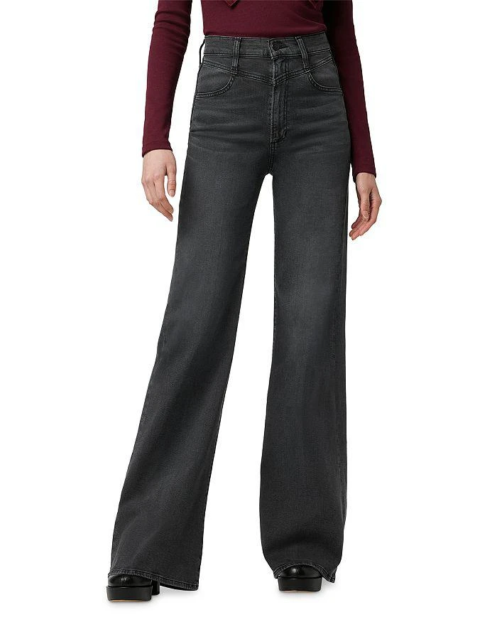 Joe's Jeans The Goldie Palazzo High Rise Wide Leg Jeans in Black Cat 1