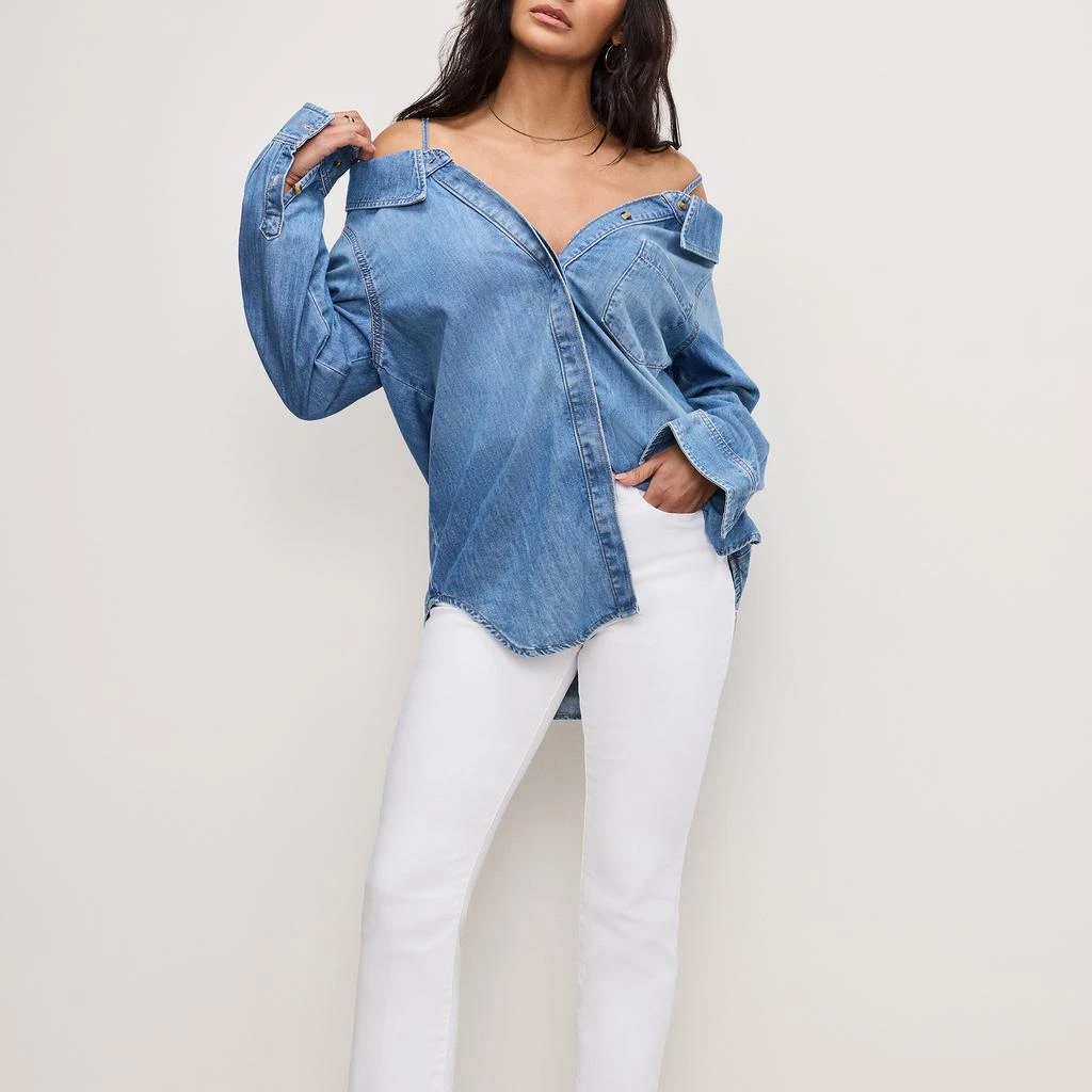 Good American Denim Off-The-Shoulder Shirt 3