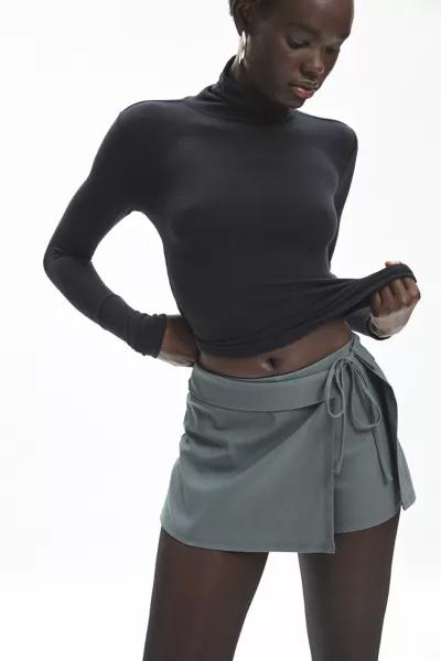 BDG BDG Bengaline Wrap Tie-Front Micro Skort