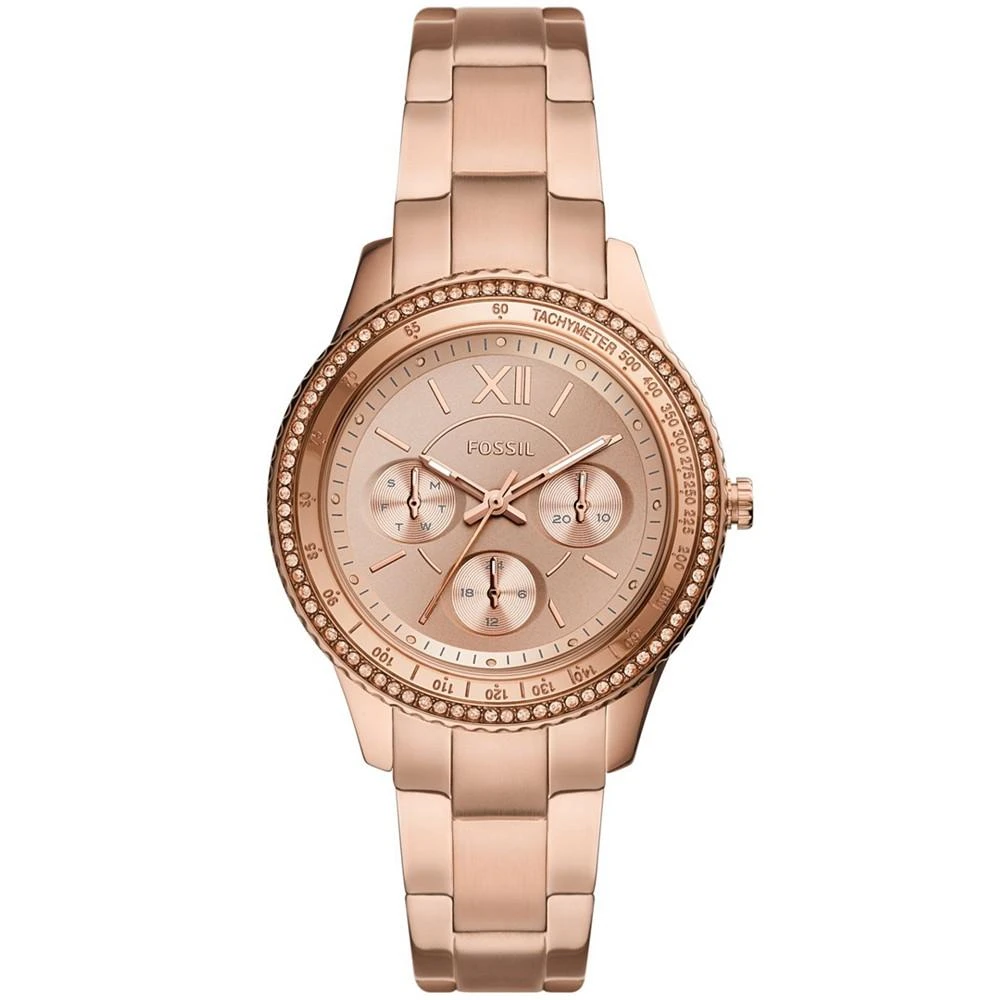 Fossil Women's Sport Multifunction Rose Gold Tone Stainless Steel Bracelet Watch 37mm 1