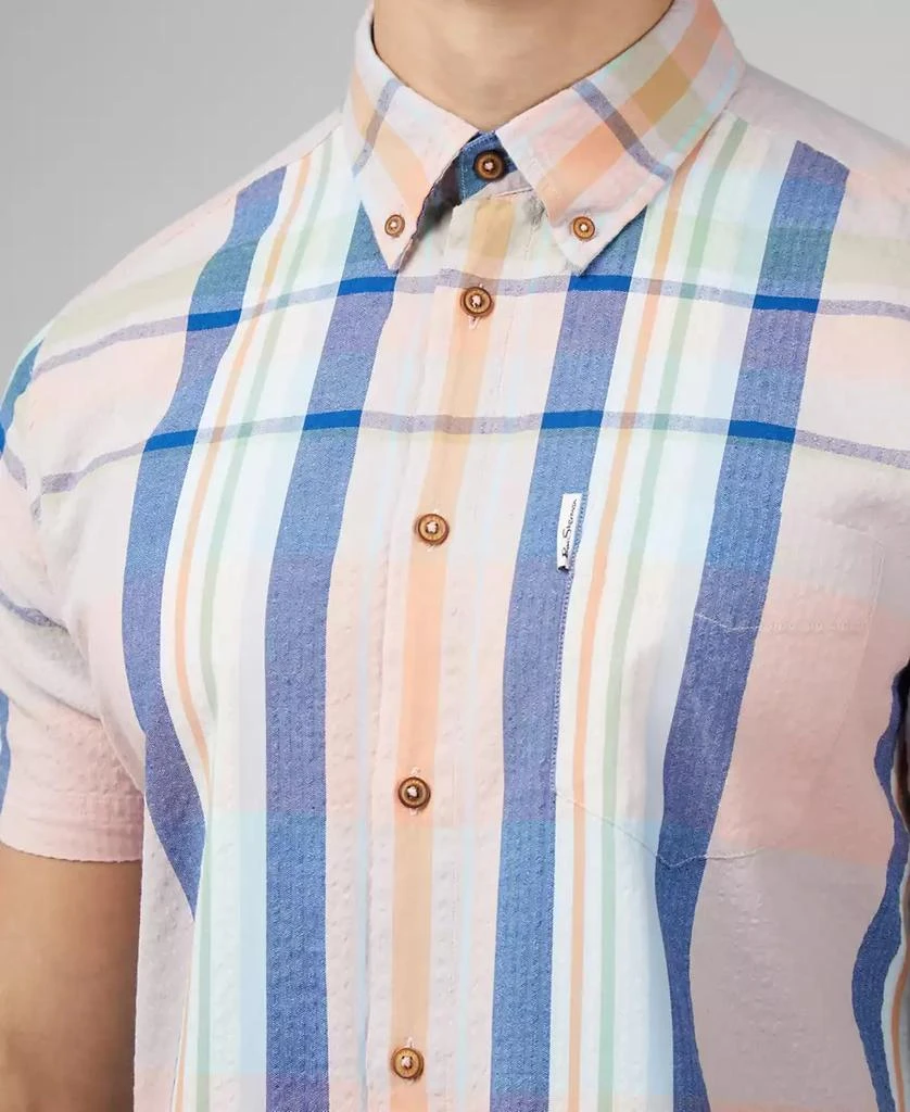 Ben Sherman Men's Seersucker Check Short Sleeve Shirt 2