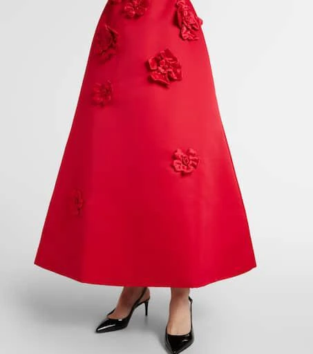 Leo Lin Rianne floral-appliqué maxi dress 5