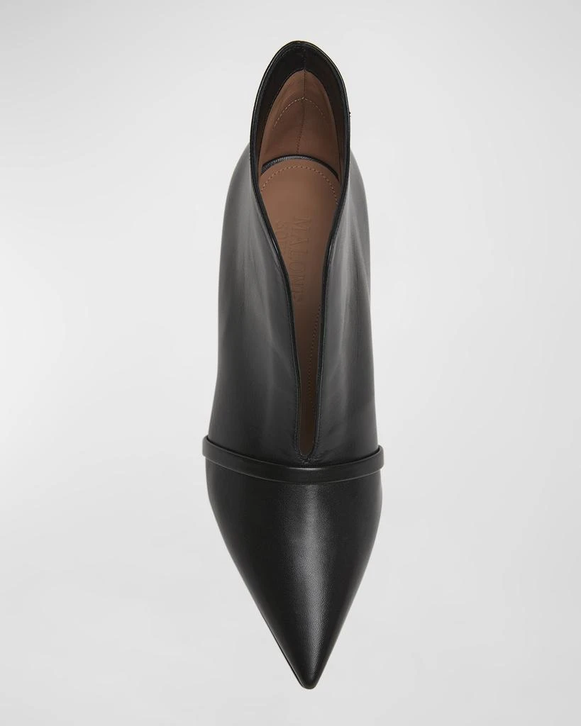 Malone Souliers Loren Leather V-Cut Stiletto Booties 4