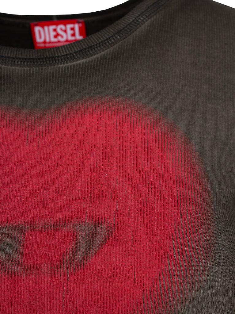 Diesel T-Ele Logo Heart Printed T-Shirt – On Sale Now with Up to