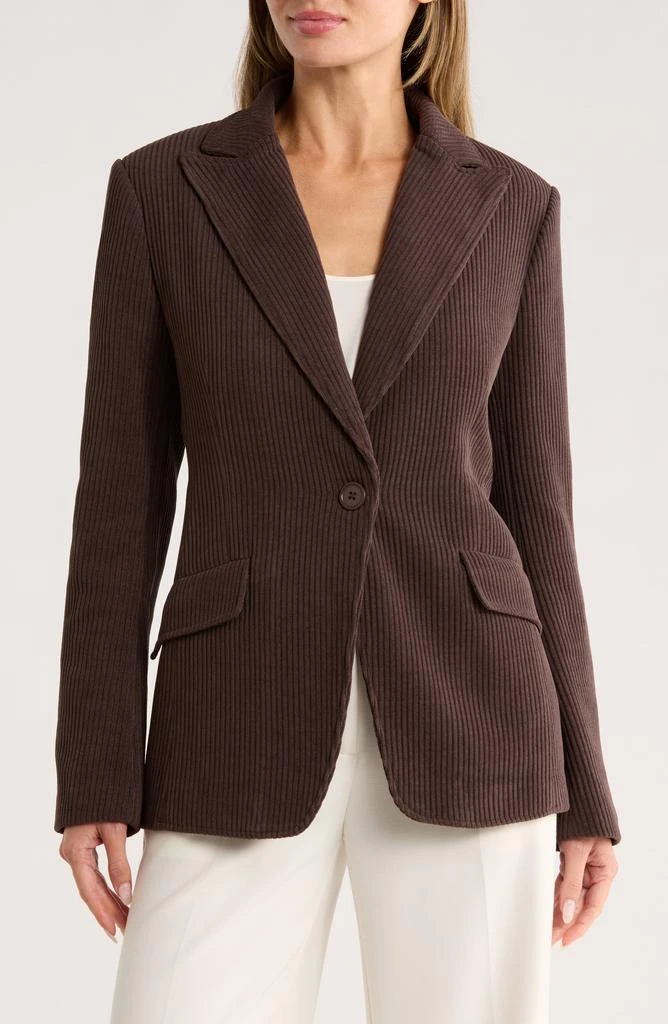 Max Studio One-Button Corduroy Blazer