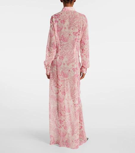 Versace Gathered printed shirt dress 3