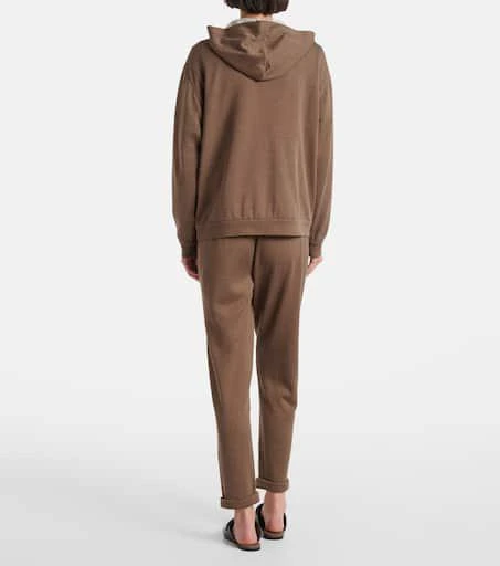 Brunello Cucinelli Cotton and silk zip-up hoodie 3