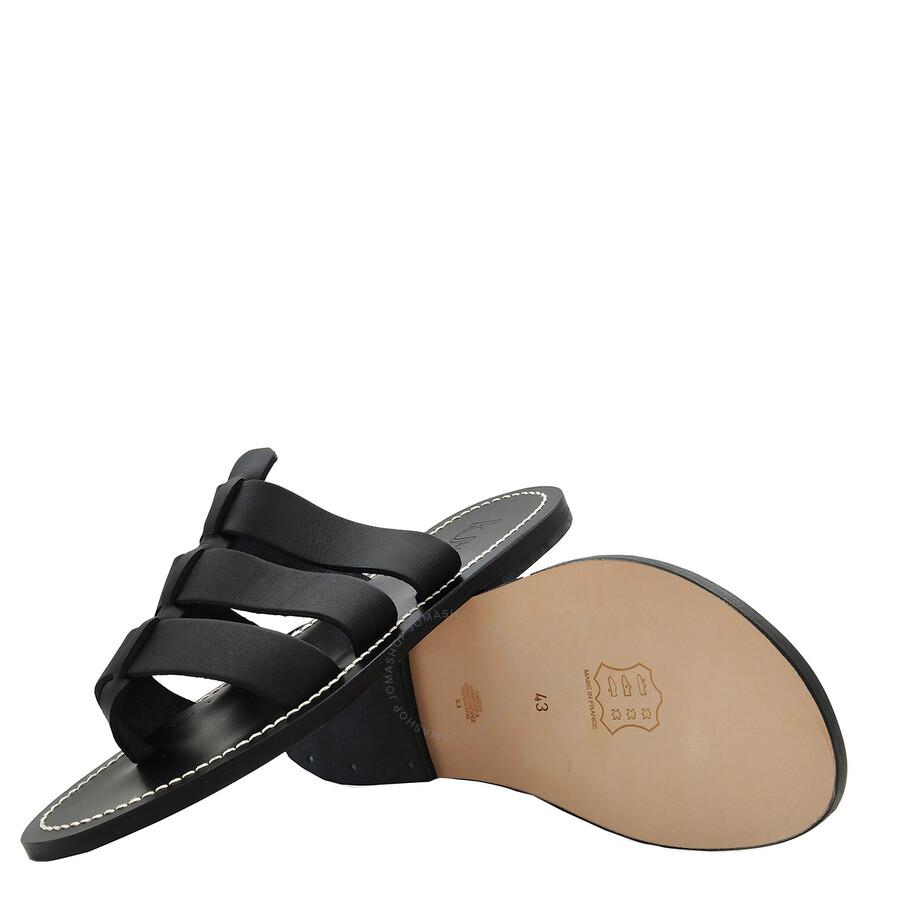 K. Jacques Dolon Leather Flat Sandals
